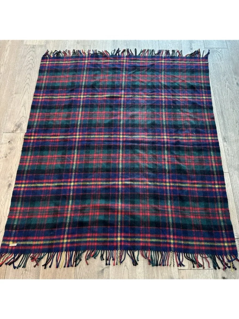 Vintage Erracht Cameron Tartan Plaid Wool Blanket Throw Stadium 62